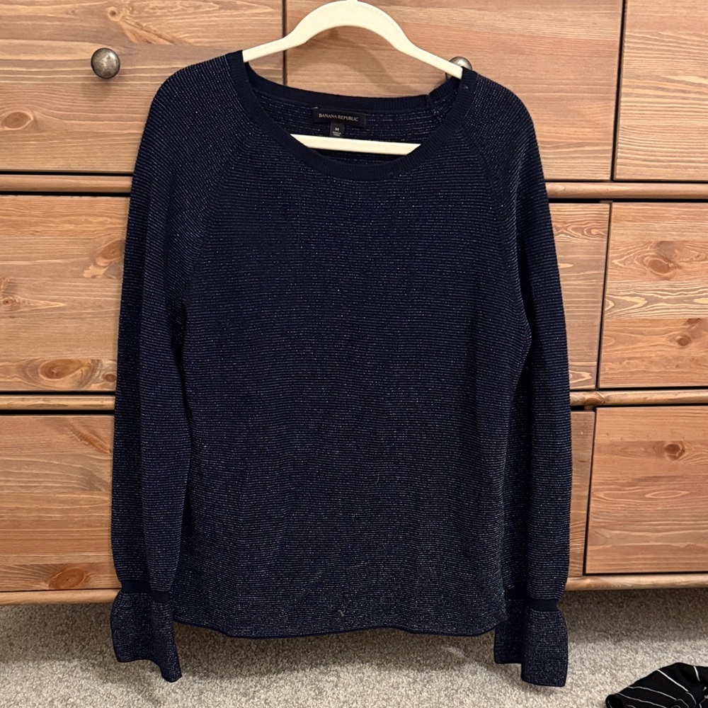 Banana Republic Navy Sparkly Sweater